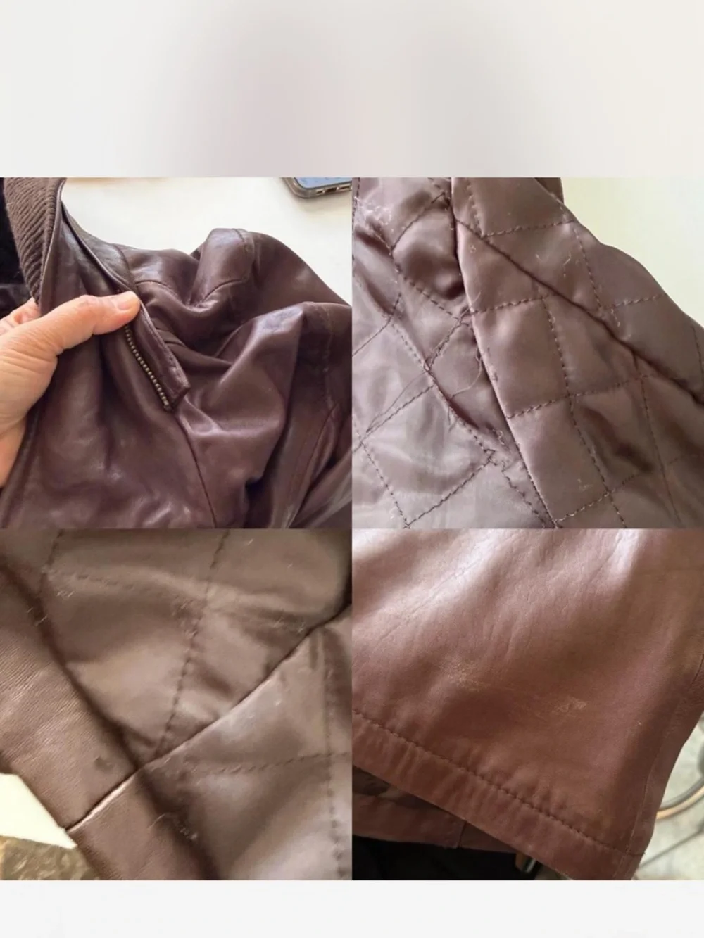 MICHAEL Michael Kors brown leather Utility jacket with distressed look size XS. - Picture 14 of 15